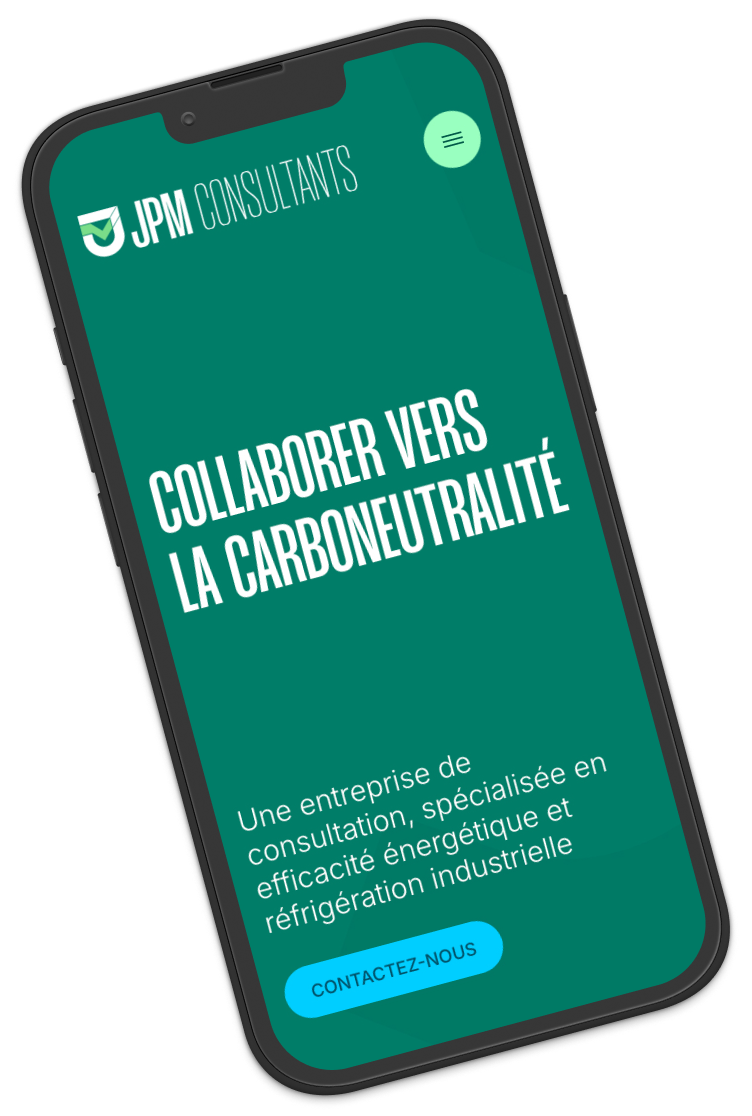 aperçu du site mobile de JPM conçu par fatfish